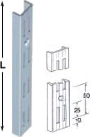 MASIDEF--CREMAGLIERA-DOPPIA-A-MURO-ALLUMINIO-BIANCO-25X12MM