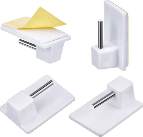 MASIDEF-DY5100030--CONNEX---4-GANCI-ADESIVI-PER-BACCHETTE-TENDE-BIANCHI