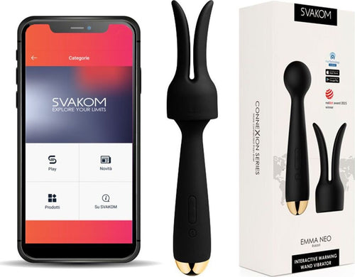 Massaggiatore Interattivo Riscaldante stimolatore Masturbatore con controllo APP Svakom Emma Neo Connexion Series App Controlled Salute e cura della persona/Erotismo e contraccezione/Sex toys/Vibratori/Vibratori classici Kondorama - Martinsicuro, Commerciovirtuoso.it