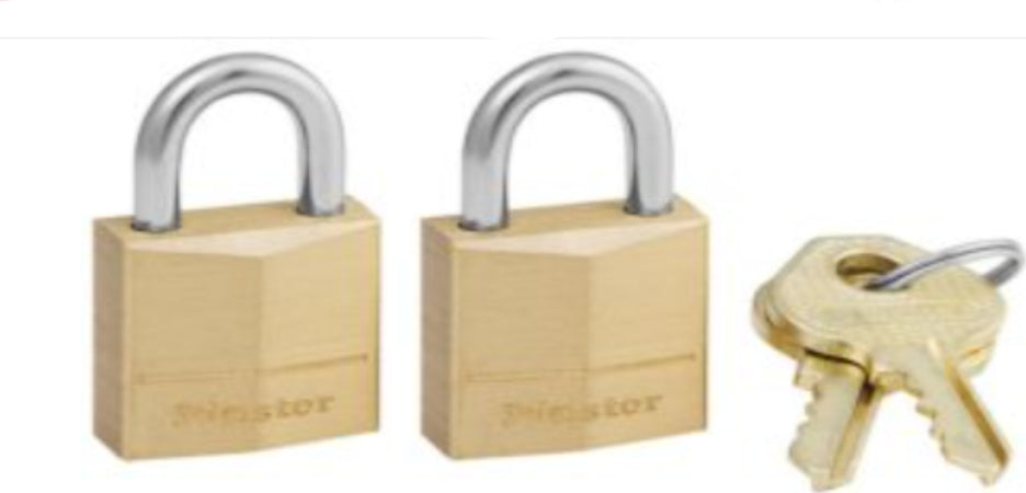 MASTER-LOCK---2-LUCCHETTI-IN-OTTONE-MASSICCIO---ARCO-ACCIAIO-20x11x3MM