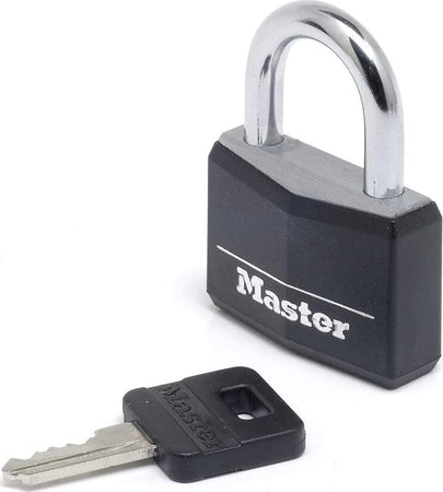 MASTER-LOCK---LUCCHETTO-CON-CHIAVE-IN-ALLUMINIO-NERO-MM-40
