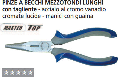 MASTER-TOP-PINZA-BECCHI-SEMITONDI-DRITTIMANICO-BLU/GRIGIO-160MM