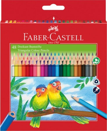 Matite colorate Eco triangolari - mina 3 mm - Faber Castell - astuccio 48 pezzi con temperino Giochi e giocattoli/Attività creative/Accessori per disegnare e colorare/Pennelli Eurocartuccia - Pavullo, Commerciovirtuoso.it