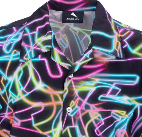 MAUNA-KEA-Camicia-Manica-Corta-Uomo-Neon-Bowling-Shirt-X-Triple-J-Black/multi-da-uomo