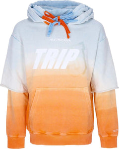 MAUNA-KEA-Felpa-Leggera-Cappuccio-Uomo-Double-Hoodie-X-Triple-J-Cyan/orange-da-uomo