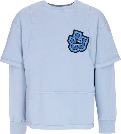 MAUNA-KEA-Felpa-Leggera-Girocollo-Uomo-Over-Crewneck-X-Triple-J-Cyan-da-uomo