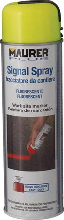MAURER---500ml---SPRAY-TRACCIANTE-DA-CANTIERE---COLORE-GIALLO-FLUORESCENTE