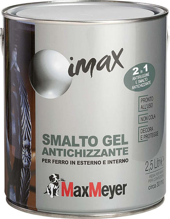 MAX-MEYER---SMALTO-DECORATIVO GEL-ANTICHIZZANTE-GRIGIO-GRANA-FINE-LT-2,5