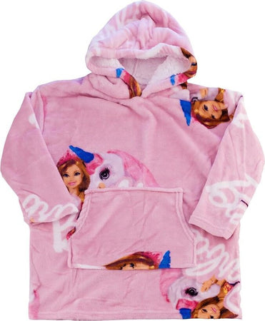 Maxi Felpa Barbie Oversize in Pile Poncho Plaid Coperta con Cappuccio e Maniche e Maxi Tasca Moda/Bambine e ragazze/Abbigliamento/Felpe/Felpe con cappuccio Store Kitty Fashion - Roma, Commerciovirtuoso.it