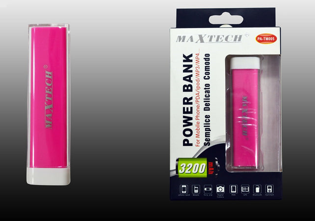 Maxtech Power Bank Batteria 3200mah Ricarica Smartphone Ipod Mp3 Mpa Usb Pa-tm005 Powerbank Trade Shop italia - Napoli, Commerciovirtuoso.it