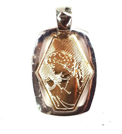 Medaglia Angioletto in oro 750/1000 Medaglietta Religiosa per Battesimo Stella Milano