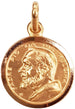 Medaglia Santo Padre Pio in Oro giallo 750 millesimi 18 kt Pendente Religioso Artigianale Made in Italy