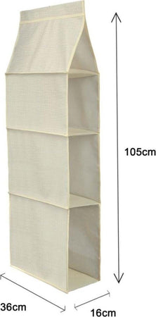 GRUCCIA PER ARMADIO CON 3 RIPIANI SCOMPARTI IN TESSUTO COLORE BEIGE SALVASPAZIO Casa e cucina/Organizzazione interni/Organizzazione guardaroba/Grucce e appendini/Grucce Trade Shop italia - Napoli, Commerciovirtuoso.it