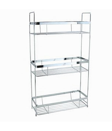 Mensola Per Doccia Bagno Rettangolare 3 Ripiani Porta Oggetti 30,5x12x53cm 79302