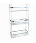 Mensola Per Doccia Bagno Rettangolare 3 Ripiani Porta Oggetti 30,5x12x53cm 79302