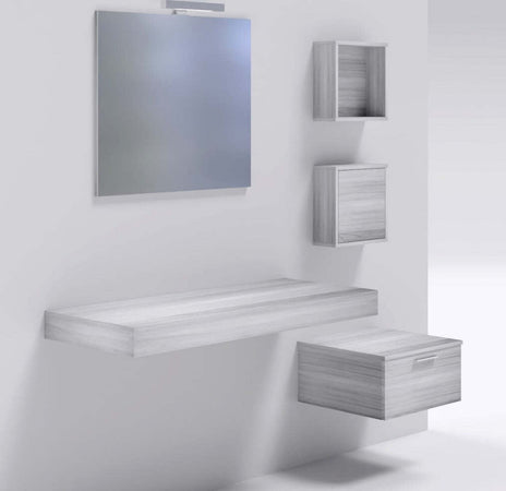 Mensolone in laminato sospeso per lavabi da appoggio e cassettiera Olmo Chiaro Casa e cucina/Bagno/Mobili da bagno/Mobiletti con lavabo Ogomondo - Martina Franca, Commerciovirtuoso.it