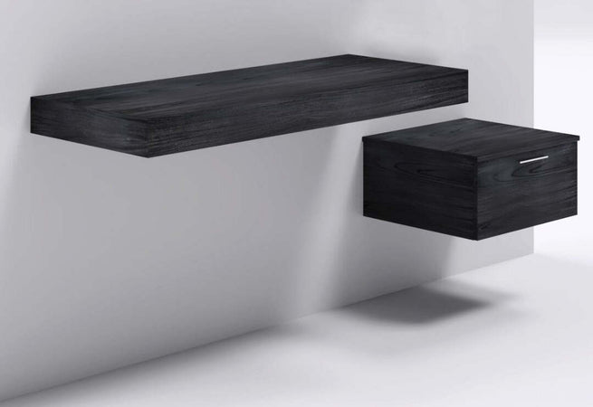 Mensolone in laminato sospeso per lavabi da appoggio e cassettiera Olmo Scuro Casa e cucina/Bagno/Mobili da bagno/Mobiletti con lavabo Ogomondo - Martina Franca, Commerciovirtuoso.it