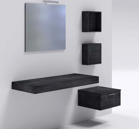 Mensolone in laminato sospeso per lavabi da appoggio e cassettiera Olmo Scuro Casa e cucina/Bagno/Mobili da bagno/Mobiletti con lavabo Ogomondo - Martina Franca, Commerciovirtuoso.it