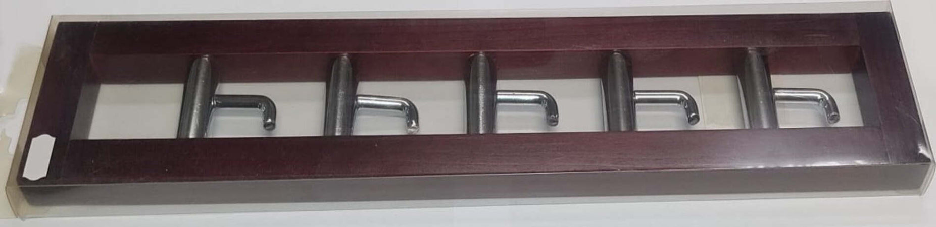 METALDECOR---APPENDIABITI-DA-5-POSTI-IN-LEGNO-SCURO---GANCI-CROMATI-500x73x30MM