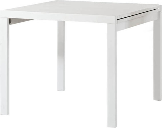 MEYER---tavolo-da-pranzo-moderno-allungabile-a-libro-frassinato-90x90/180-Bianco-Milani-Home