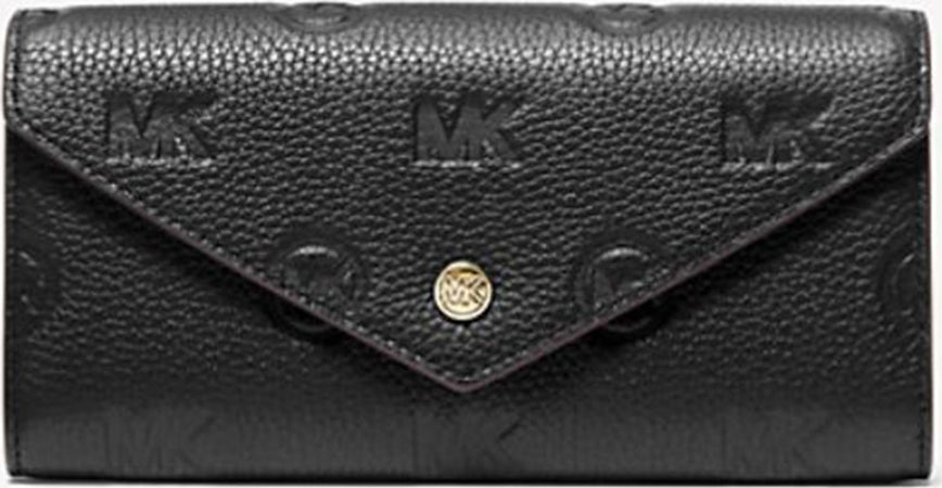 Michael-Kors-Jet-Set-Travel-Large-Logo-Embossed-Leather-Envelope-Wallet-(Black)-35F3GTVE7T-001
