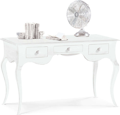 MICHELLE---scrivania-in-legno-massello-150x75x80-Bianco-Milani-Home