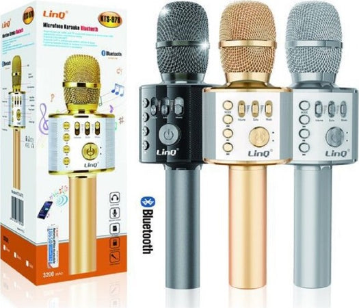 Microfono-Portatile-Wireless-Bluetooth-Karaoke-Cassa-Integrata-Pulsanti-Kts-978