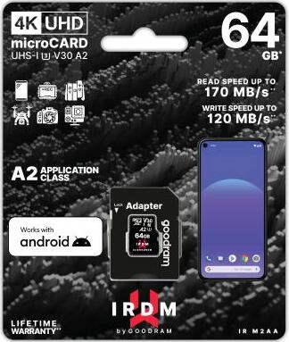 microSD-IRDM-by-GOODRAM-64GB-UHS-I-U3-A2-+-adapter