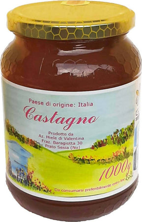 Miele Di Castagno Grezzo Italiano Miele Artigianale 100% Val Sesia Piemonte Made In Italy Alimentari e cura della casa/Preparati da cucina e da forno/Sciroppi zuccheri e dolcificanti/Miele Miele di Valentina - Prato Sesia, Commerciovirtuoso.it