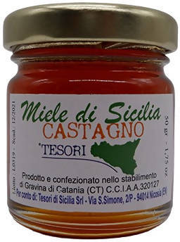 Miele di Sicilia Castagno 0.50gr Prodotto Siciliano Naturale Tradizionale Miele Tesori Di Sicilia - Nicosia, Commerciovirtuoso.it