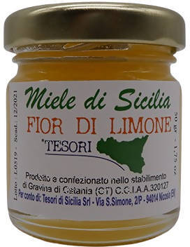 Miele di Sicilia Fior Di Limone 50gr Prodotto Naturale Siciliano Miele Tesori Di Sicilia - Nicosia, Commerciovirtuoso.it
