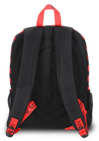 Milan Zaino per La Scuola Bambino E Ragazzo Zaino Advanced Seven Nero Rosso Con Spallacci Regolabili