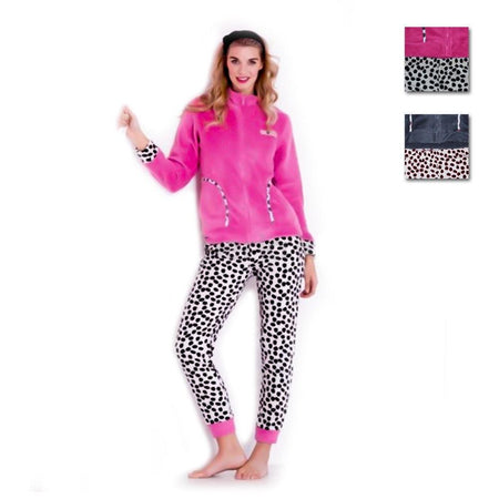 Milk And Honey Pigiama Donna Invernale in Pile Coral PD0592 D17 - Passarelli Biancheria