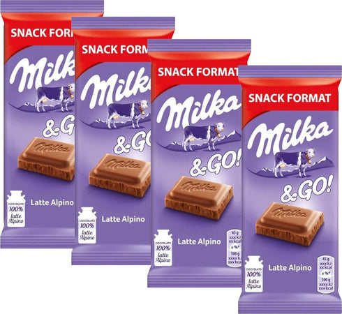 Milka 32x Tavolette Milka & Go Al Latte Tavoletta Formatto Mini 45 Gr Confezione Da 32 Pz Alimentari e cura della casa/Snack dolci e salati/Cioccolata/Barrette/Tavolette Franco Pausa Caffè - Albano Laziale, Commerciovirtuoso.it