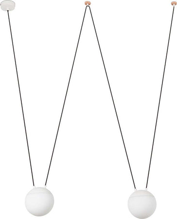 MINE GLASS SPACE 2L Sospensione bianca Illuminazione/Illuminazione per interni/Lampadari lampade a sospensione e plafoniere/Lampade a sospensione Led Mall Home - Napoli, Commerciovirtuoso.it