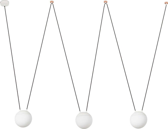MINE GLASS SPACE 3L Sospensione bianca Illuminazione/Illuminazione per interni/Lampadari lampade a sospensione e plafoniere/Lampade a sospensione Led Mall Home - Napoli, Commerciovirtuoso.it