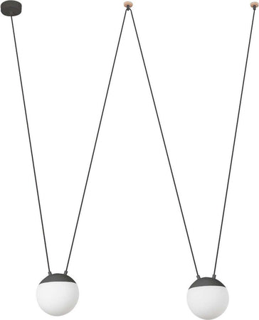 MINE PC SPACE 2L Sospensione grigio scuro Illuminazione/Illuminazione per interni/Lampadari lampade a sospensione e plafoniere/Lampade a sospensione Led Mall Home - Napoli, Commerciovirtuoso.it