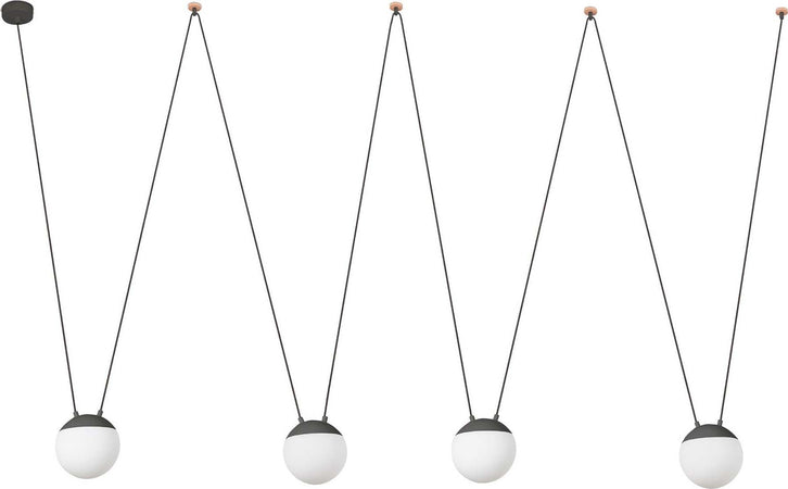 MINE PC SPACE 4L Sospensione grigia Illuminazione/Illuminazione per interni/Lampadari lampade a sospensione e plafoniere/Lampade a sospensione Led Mall Home - Napoli, Commerciovirtuoso.it