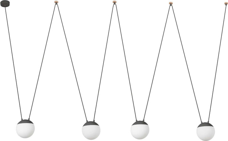 MINE PC SPACE 4L Sospensione grigio scuro Illuminazione/Illuminazione per interni/Lampadari lampade a sospensione e plafoniere/Lampade a sospensione Led Mall Home - Napoli, Commerciovirtuoso.it