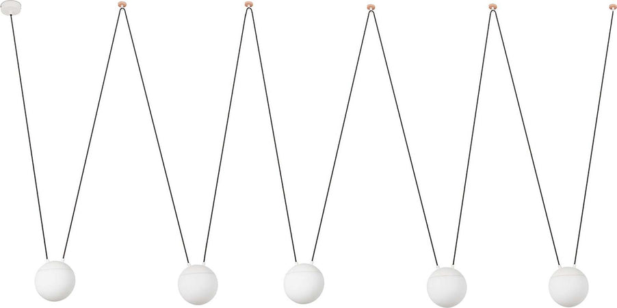 MINE PC SPACE 5L Sospensione bianca Illuminazione/Illuminazione per interni/Lampadari lampade a sospensione e plafoniere/Lampade a sospensione Led Mall Home - Napoli, Commerciovirtuoso.it