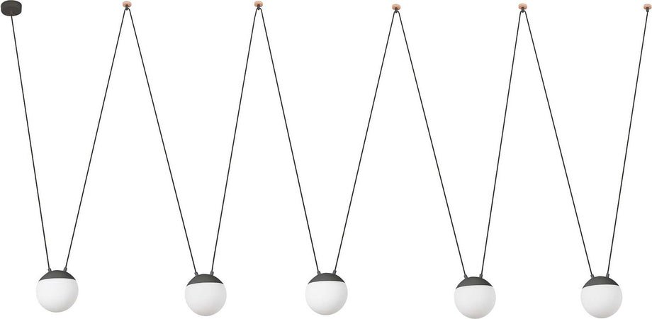 MINE PC SPACE 5L Sospensione grigia Illuminazione/Illuminazione per interni/Lampadari lampade a sospensione e plafoniere/Lampade a sospensione Led Mall Home - Napoli, Commerciovirtuoso.it