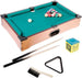 Mini-Biliardo-Da-Tavolo-Gioco-In-Legno-Con-2-Stecche-Palle-Gesso-E-Triangolo