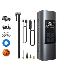 Mini Compressore Ad Aria Portatile Gonfiatore Ricaricabile Display Led Auto