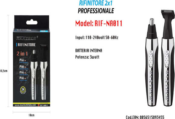 Mini-Rasoio-2in1-A-Batterie-Taglia-Capelli-Rifinisci-Barba-Peli-Naso-Rif-na011
