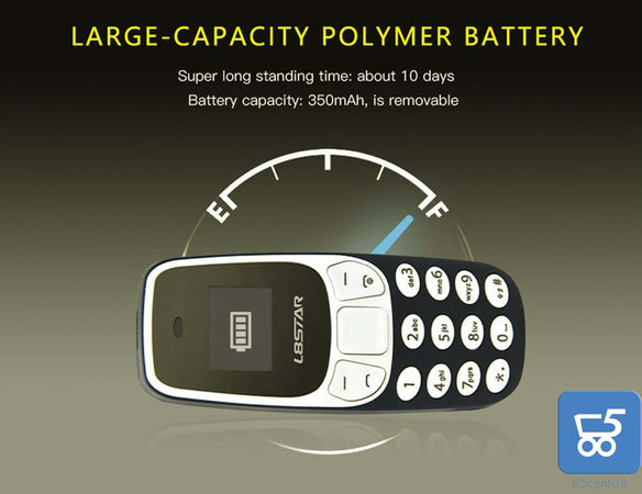 Mini telefono 2 in 1 GSM con Vivavoce Bluetooth Dialer Doppia Scheda SIM L8STAR BM10 NERO