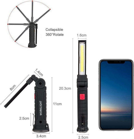 Mini Torcia Ricaricabile Led Cob Magnetica Snodata Luce Lampada Lavoro Meccanico Casa, arredamento e bricolage > Bricolage e fai da te > Torce Trade Shop italia - Napoli, Commerciovirtuoso.it