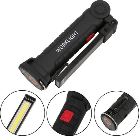 Mini Torcia Ricaricabile Led Cob Magnetica Snodata Luce Lampada Lavoro Meccanico Casa, arredamento e bricolage > Bricolage e fai da te > Torce Trade Shop italia - Napoli, Commerciovirtuoso.it