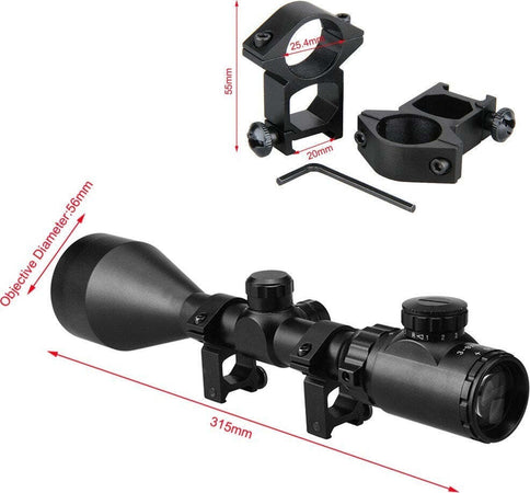 MIRINO OTTICO PRECISIONE PER FUCILE PER CARABINA RETICOLO ILLUMINATO 3-9x56E Sport e tempo libero/Sport/Softair/Mirini Trade Shop italia - Napoli, Commerciovirtuoso.it