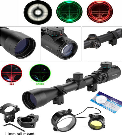 MIRINO-OTTICO-PRECISIONE-PER-FUCILE-CARABINA-RETICOLO-ILLUMINATO-3-9x40EG