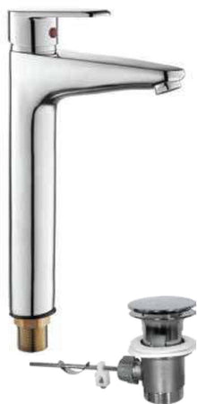 Miscelatore bagno lavabo alto completo